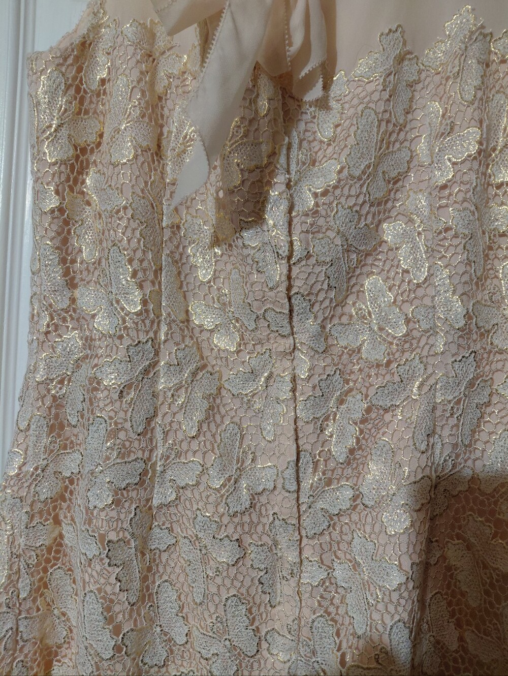 LILLY PULITZER fulton DRESS sz 8 papillon lace buttefly gold cream wedding RARE! - Picture 5 of 10
